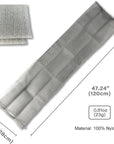 Terra Distribution Exfoliating Washcloth [Designed in Japan] - Rough Textured Extra Long (47.24 inch) Towel for Scrubbing and Dead Skin Removal, Loofah Alternative (2pcs Set(Grey))