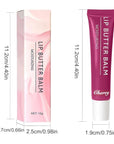 Summer Hydrating Lip Butter Balms Lip Gloss,Natural Vegan Lip Balm Tinted for Instant Moisture,Shine,Hydration Purple-Tinted,Soothes & Softens Dry Lips,Bálsamo labial hidratante 04#Cherry (0.5 Oz)