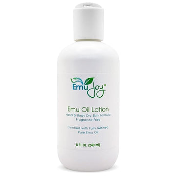 Emu Oil Infused Hand Lotion – Deep Moisturizing Cream for Dry & Cracked Hands Skin Relief – Perfect for Women, Men, and Travel | Natural Lotion with Shea Butter and Natural Oils - 8 oz