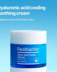 Real Barrier Aqua Soothing Cream 1.7 Fl.Oz. 50ml Hyaluronic Acid Facial Cream| Redness Relief Face Cream for Sensitive Skin | Face Moisturizer for Dry Skin| Calming Chamomile Extract| Korean Skincare