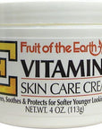 Fruit of the Earth Vitamin E Skin Care Cream 4 Ounce Cream