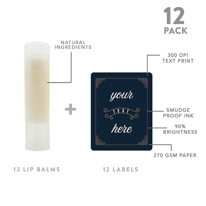 Andaz Press Personalized Lip Balm Party Vintage