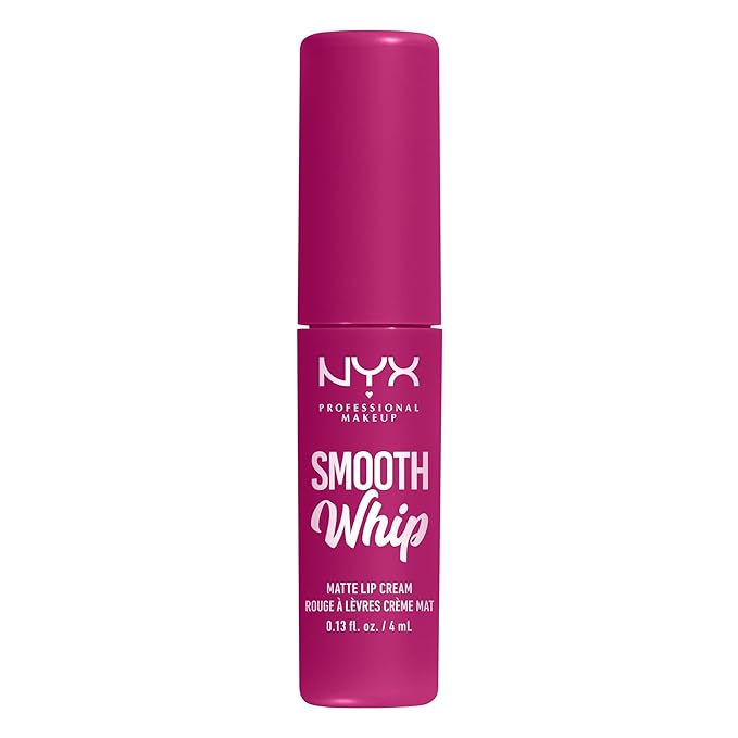 NYX PROFESSIONAL MAKEUP Smooth Whip Matte Lip Cream, Long Lasting, Moisturizing, Vegan Liquid Lipstick - Bday Frosting (Violet Red)