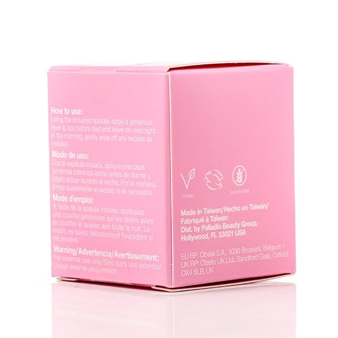 Palladio Lip Mask Intense Overnight Moisturizer to Nourish and Repair Dry Lips While Sleeping, Hydrates for Smooth, Soft, Plump Lips Infused with Shea Butter and Sweet Cherry