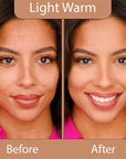 LUMINESS Silk Airbrush Spray Foundation 2-PC Kit - Foundation & Dual-Sided Angled Makeup Brush - Buildable Coverage, Anti-Aging Formula, Humidity Resistant, Hydrates & Moisturizes, Light Warm