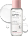 Hanskin Real Complexion Hyaluronic Skin Essence, Hydrating Toner for Dry, Dull, Sensitive Skin - Hyaluronic Acid Collagen Moisturizing Purifying Paraben-Free Korean Skincare for Face [5.07 fl. oz.]