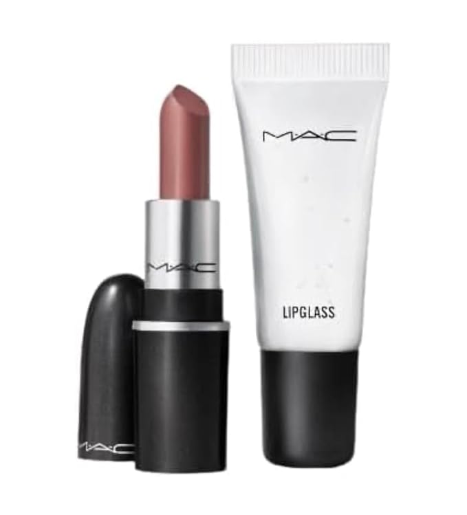 MAC Winters Kiss Lip Duo - Neutral Retro Matte Lipstick Bronx & Mini Lipglass Clear