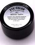 White Satin Snowflake Pearl Shimmer Finish Pressed Powder Single Vegan Eyeshadow; Talc, Paraben & Cruelty Free