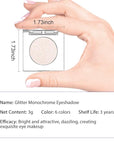 Monochrome Pressed Eyeshadow, Waterproof Neutral Powde Mini Shimmer Silver White Eyeshadow, sombras para ojos, Talc, Paraben & Cruelty Free (H02#Shimmer Silver White)