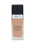 Liquid Norrsken Foundation - Silky Smooth Coverage - Luminous, Dewy Finish for Dry and Dull Skin - Water Resistant and Vegan Makeup - 220 Runa - Neutral Olive Beige - 1.01 oz