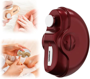 3 in 1 Electric Polishing Automatic Nail Clippers, 2026 New Automatic Nail Trimmer Clippers for Fingers and Toes with 2 Adjustable Speeds, Electric Toe Nail Cutter for Thick Toenails Seniors (Red)