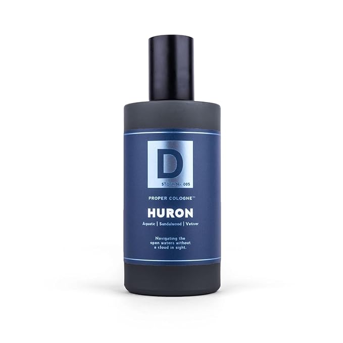 Duke Cannon Proper Cologne Huron | Men's Eau de Parfum | Fresh Water and Neroli | Aquatic, Fresh, Long-Lasting Scent | 1.7 fl oz