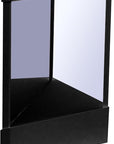 Non-Reversing Mirror, True Image Reflection, Precision True Images Real Reflection, Precision Glass Viewing Angle, Makeup Vanity Non-Magnifying Tabletop Beauty Mirror (Black, Small)