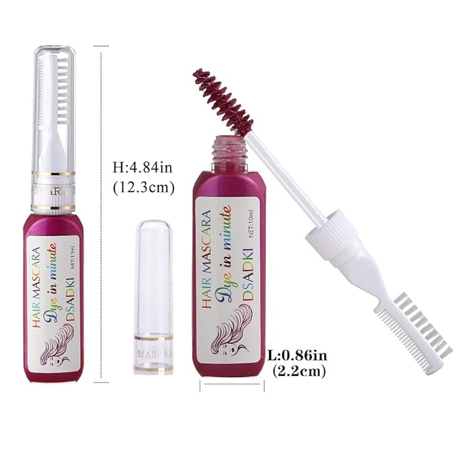 Temporary Hair Color Mascara Washable Hair Dye Stick Non-toxic Instant Hair Chalk Dye for Girls Women (Light Purple)
