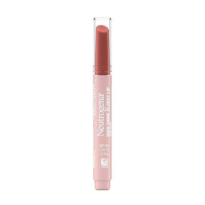 High Shine Glossy Lip, Nourishing Lip Gloss with Maracuja Oil, Antioxidant Vitamin E & Vitamins, Non-Retractable, Buildable Pigmented Color, Rose Petal, 0.07 oz