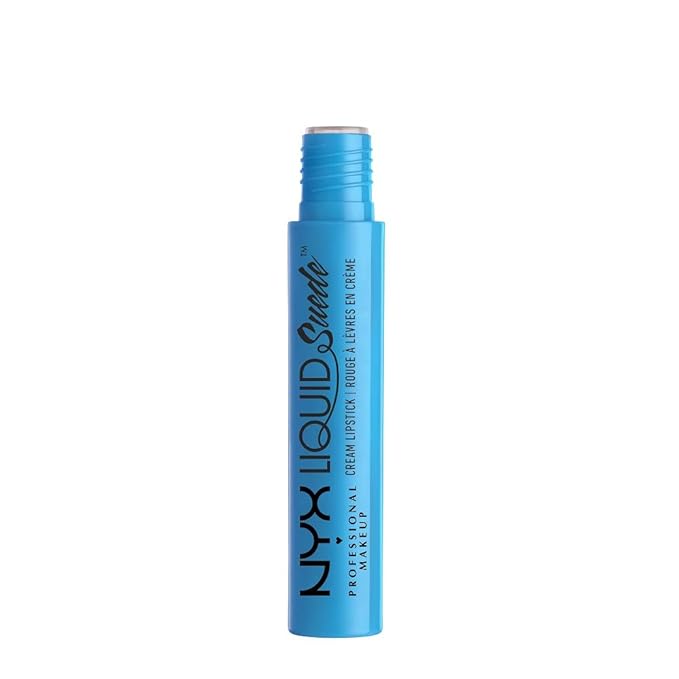 NYX PROFESSIONAL MAKEUP Liquid Suede Cream Lipstick - Little Denim Dress (Bright Sky Blue)