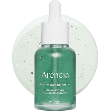 Arencia Hyssop Glow Serum, 10% Niacinamide, 12% Vitamin A,C,E - Hydrating, Moisturizing, Anti-Aging Serum for Korean Glass Skin