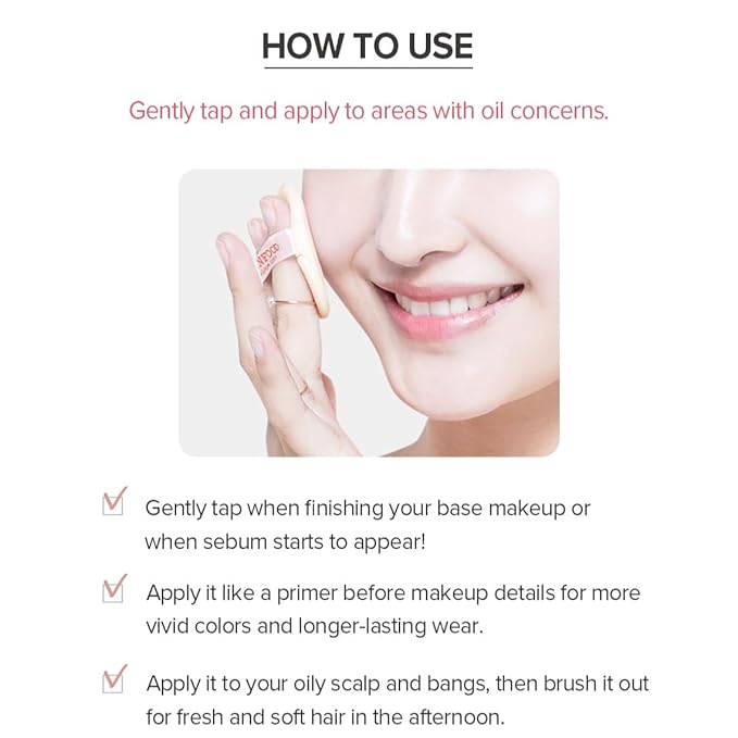 SKINFOOD Peach Cotton Pore Blur Pact - Sebum Control Pack with Silky Texture - Long Lasting Makeup Fixing - Pore Primer with Mineral Powder for Oily Skin - Stocking Stuffers - Pore Quick Minimizer