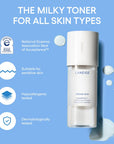 LANEIGE Cream Skin Toner & Moisturizer: Lightweight Refillable Korean Milky Toner with Ceramide & Peptide for Hydration, Firming, & Barrier Support