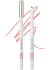 Heart Percent Dote On Mood Lip Pencil Slim, Defines and Fills Creamy Lip Liner Retractable Lipstick Pencil with Built-In Sharpener, #02. Creamy Pink