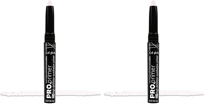 L.A. Girl HD PRO.Primer Eyeshadow Stick, White GEB195 (Pack of 2)