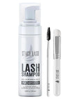 STACY LASH Eyelash Extension Shampoo + Brush / 3.38 fl.oz / 100ml / Eyelid Foaming Cleanser/Wash for Extensions & Natural Lashes/Safe Makeup Remover/Supplies for Professional & Home Use