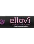 Ellovi Natural Lip Butter Lip Balm - Lavender - Pure Enough to Eat - Made With Just 6 Vegan Ingredients - 100% Natural & Organic Moisturizing Lip Care for All Day Hydration (Single)