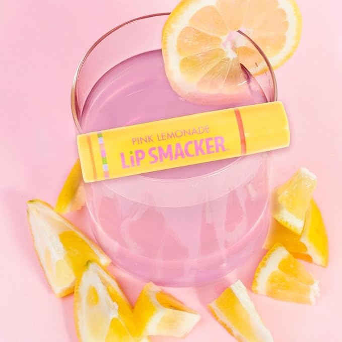 Lip Smacker Flavored Lip Balm, Flavored Moisturizing, Smoothing Soft Shine, Hydrating & Protecting Fun Tasty Flavors, Cruelty-Free & Vegan - Pink Lemonade