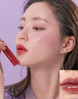 [rom&nd] Glasting Water Tint 8 colors | Vivid color, Glossy Finish, Long-lasting, moisturizing, Highlighting, Natural-beauty Lip for Daily Use, K-beauty 4g/0.14oz No.08 ROSE STREAM
