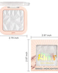 evpct Pearl White Silver Face Highlighter Makeup Shimmer