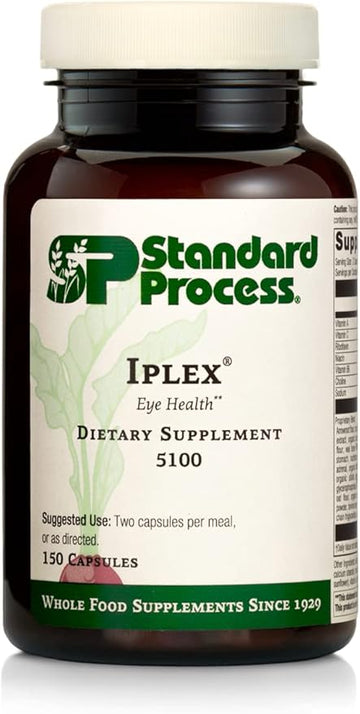 Standard Process Iplex - Whole Food Vascular Supplement, Eye Health and Eye Support with Shiitake Mushroom, Phosphoric Acid, Rice Bran, Organic Carrot, Arrowroot Flour, Alfalfa - 150 Capsules