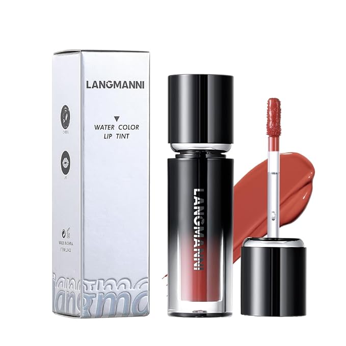 LANGMANNI Lip Oil Tint | Hydrating & Long-Lasting Lip Stain | Moisturizing And High Gloss Makeup,Non-Sticky Lip Stain For Watery And Silky Smooth Lips(#2 Peach Blossom)