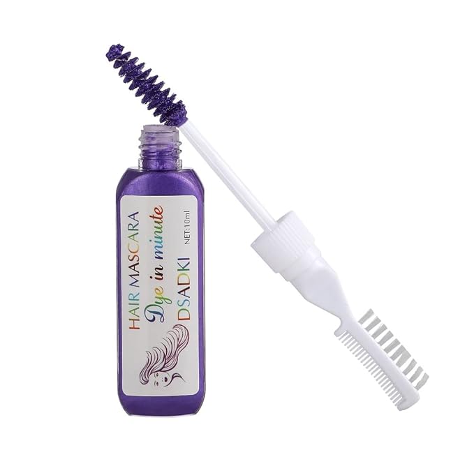 Temporary Hair Color Mascara Washable Hair Dye Stick Non-toxic Instant Hair Chalk Dye for Girls Women (Purple)