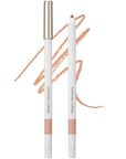 Heart Percent Dote On Mood Lip Pencil Slim, Defines and Fills Creamy Lip Liner Retractable Lipstick Pencil with Built-In Sharpener, #01. Peach Beige