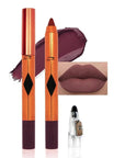 Deep Purple Red Lip Liner Pencil, Smooth Matte Lipstick Crayon with Lip Pencil Sharpener for Women, Velvet Smudge Proof Smudgeproof Waterproof No Transfer Makeup Forever Lipliner 512#
