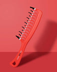 Big Hair Tools Extra Large Wide Tooth Comb for Thick, Curly, Wavy or Long Hair - Frizz-Free Detangling Shower Comb - Orange
