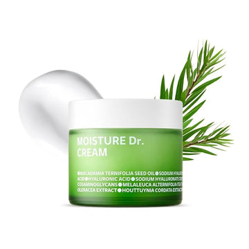 ISOI Moisture Dr. Soothing Cream, Deep Hydration & Barrier Support with Hyaluronic Acid, Lightweight Moisturizer for Sensitive Types, Korean Skin Care (2.37 fl.oz, 70ml)