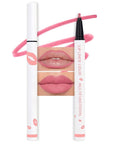 evpct Longwear Liquid Lip Liner Stain Marker Pen Long Lasting Waterproof, Warm Nude Pink Matte Semi Permanent 24 Hour Lip Liner and Lipstick Combo, Color Stay Lipliner All Day, Lips Stain peel off