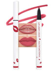 evpct Longwear Liquid Lip Liner Stain Marker Pen Long Lasting Waterproof, Pink Red Matte Semi Permanent 24 Hour Lip Liner and Lipstick Combo, Korean Color Stay Lipliner All Day, Lips Stain peel off
