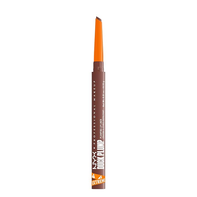 NYX PROFESSIONAL MAKEUP Duck Plump Plumping Lip Liner, Matte Pencil With Up To 10HR Wear, Subtle Touch (Deep Nude Lip Liner)