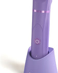 OLOV Electric Body Hair Trimmer - Groin Trimmer for Men - Bikini Trimmer Women - Wet/Dry Shaver Groomer, Replaceable Ceramic Blade Heads, USB Recharge Dock, Waterproof Hygiene Razor, Bright Purple