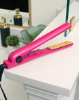 CHI Tourmaline Ceramic Series Flat Iron, Hair Straightener For Silky Smooth Hair, Ideal For Straightening Or Curling Hair, 1" Iron, Pure Pink