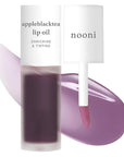 NOONI Korean Lip Oil - Appleblacktea | Long-Lasting, Moisturizing, Plumping, Revitalizing for Dry Lips, Waterproof, No Peel Off, Hydrating, Nourishing Crystal Clear, 0.12 FL Oz