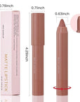 BINGBRUSH Crayon Matte Longwear Lipstick Pack Set,Moisture Smooth Color Stick Ultimate Lip Crayon for Makeup Collection - Waterproof Velvet Lipgloss (3pcs 02#&04#&06#, 3 Count (Pack of 1))
