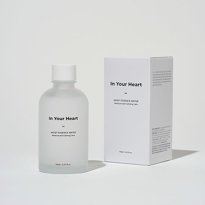 In Your Heart Evening Primrose Essence Water Hydrating Face Toner for Dry, Dull Skin. Korean Moisturizing Skin Care for Men and Women 5.07 fl.oz 150ml