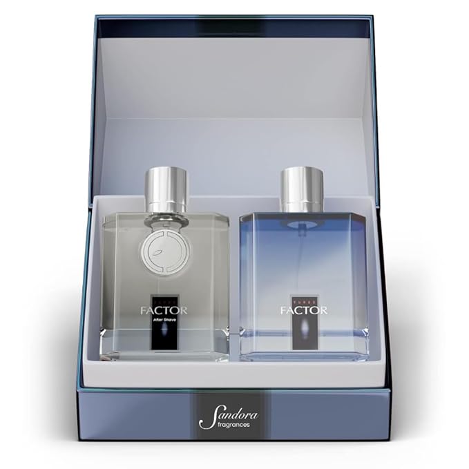 Men’s After Shave & Eau de Parfum Set – Tangerine, Cranberry, Oakmoss, Sandalwood – Fresh, Woody, Sexy, Long-Lasting Cologne Gift Set for Men 2x (3.4 fl oz / 100 ml)