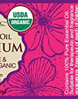 US Organic 100% Pure Geranium Essential Oil - USDA Certified Organic, Steam Distilled - W/Euro droppers (More Size Variations Available) (15 ml / .5 fl oz)