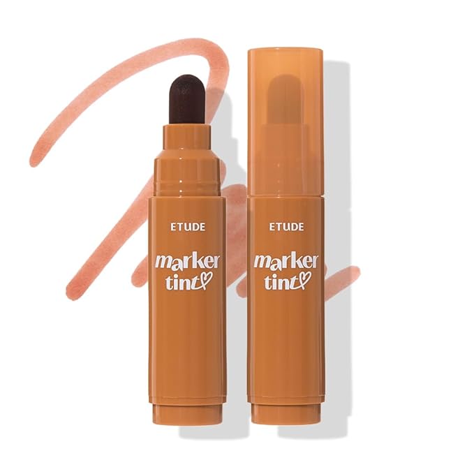 ETUDE Dear Darling Marker Tint #12 mocha brown | Hydrating & Long Lasting Lip Stain | High Pigmented Lip Maker with Easy Drawing Tip | Korean Daily Lip Tint, Korean Makeup, Kbeauty