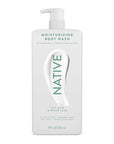 Native Moisturizing Body Wash Contains Naturally Derived Ingredients | For Women & Men, Sulfate, Paraben, & Dye Free Leaving Skin Soft and Hydrated | Lily Milk & White Sage 18 oz