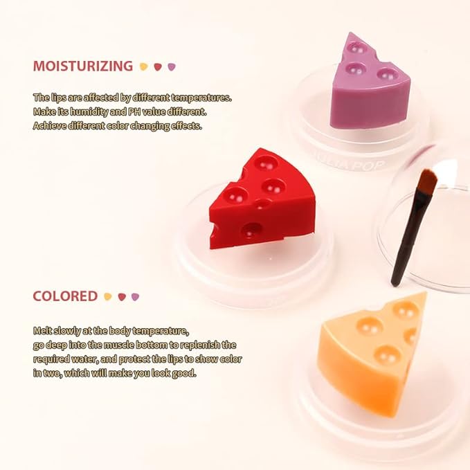 AKARY Cheese Shaped Tinted Lip Balm, 0.28oz